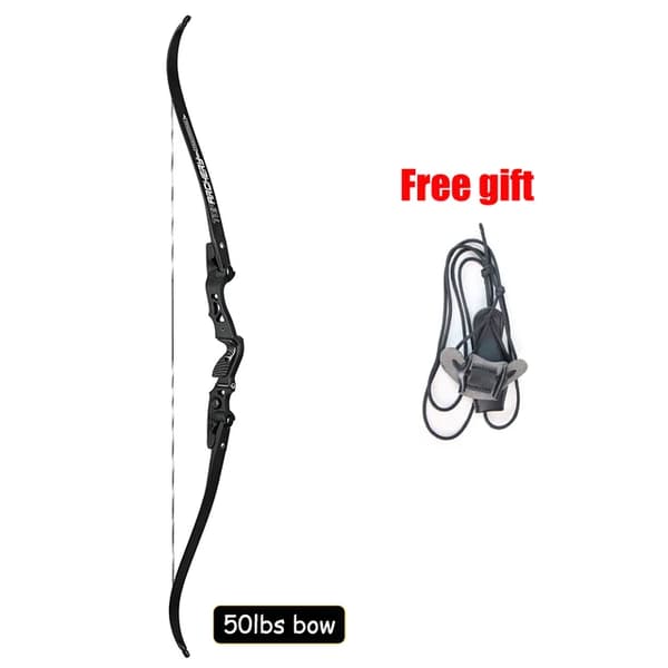Recurve Bue, ILF System, Vægtområde på 25-60lbs, sort 50lbs