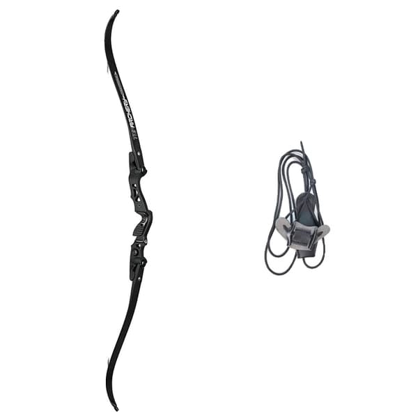 Recurve Bue, ILF System, Vægtområde på 25-60lbs, sort 50lbs