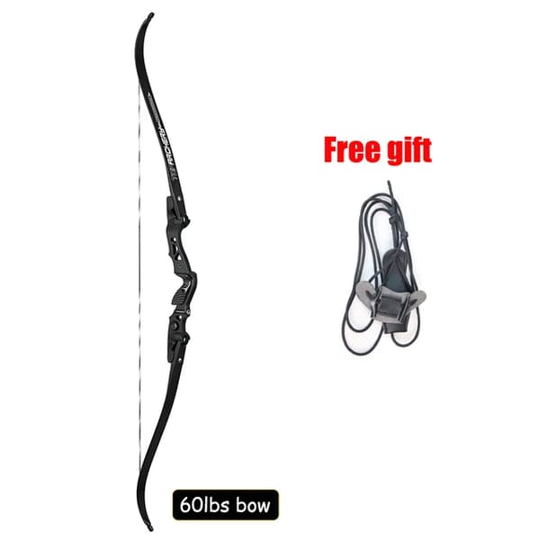 Recurve Bue, ILF System, Vægtområde på 25-60lbs, sort 60lbs