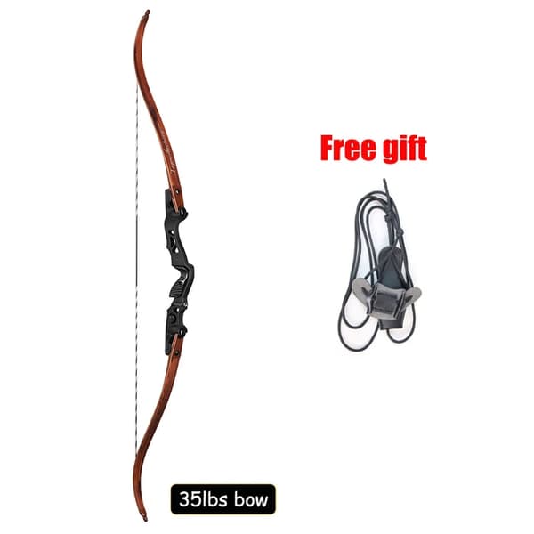 Recurve Bue, ILF System, Vægtområde på 25-60lbs, træ 35lbs
