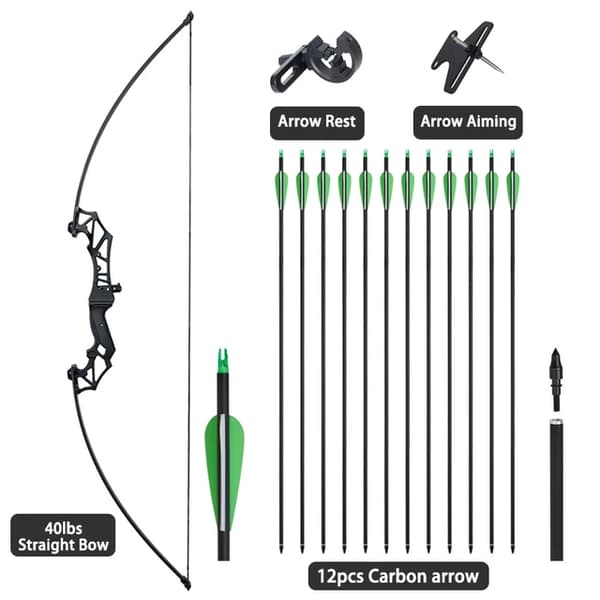 Recurve Bue, Sammenklappeligt Design, Sigtepunkt, Type B 40lbs sæt 1