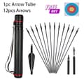 Miniatyrbillede 2 af 2: Pile af pile, 31 tommer kulfiberpil, recurve/compound bue, HVID