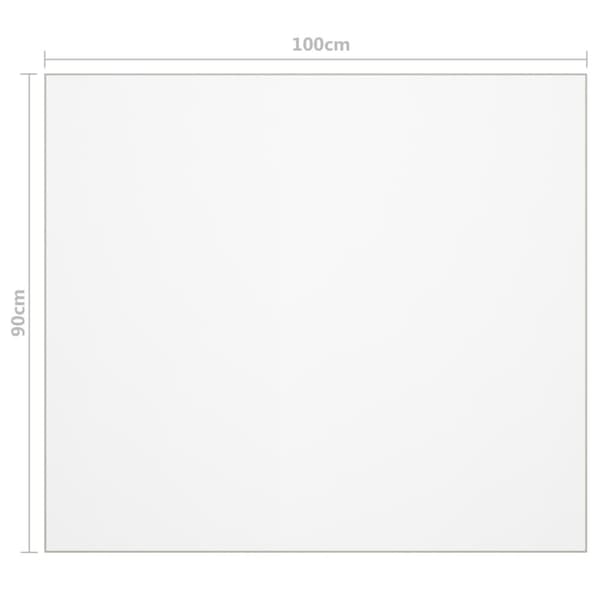 bordbeskytter 100x90 cm 2 mm PVC transparent