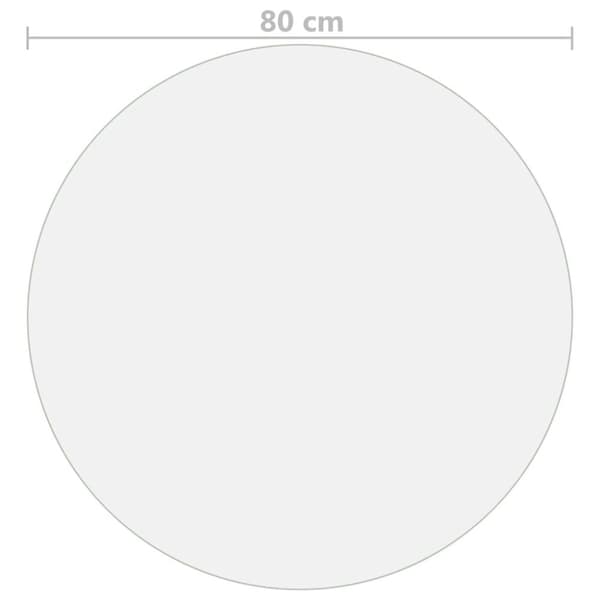vidaXL Pöytäsuoja läpinäkyvä Ø 80 cm 2 mm PVC -  Pöytätarvikkeet