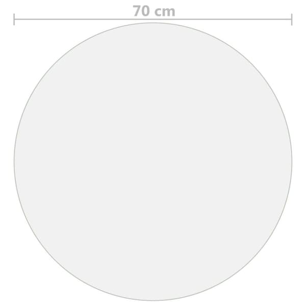 vidaXL Pöytäsuoja läpinäkyvä Ø 70 cm 2 mm PVC - Pöytätarvikkeet