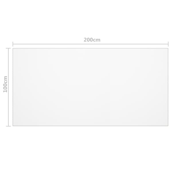 vidaXL bordbeskytter 200x100 cm 1,6 mm PVC transparent -  Borde – tilbehør