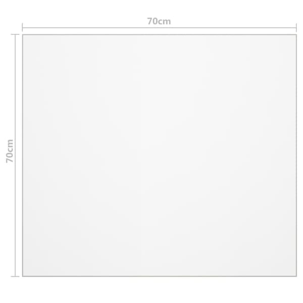 vidaXL Pöytäsuoja läpinäkyvä 70x70 cm 2 mm PVC - Pöytätarvikkeet