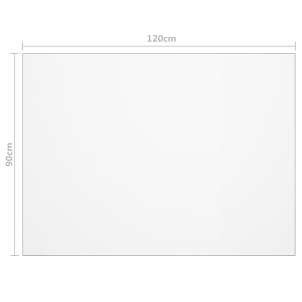vidaXL Pöytäsuoja läpinäkyvä 120x90 cm 2 mm PVC - Pöytätarvikkeet