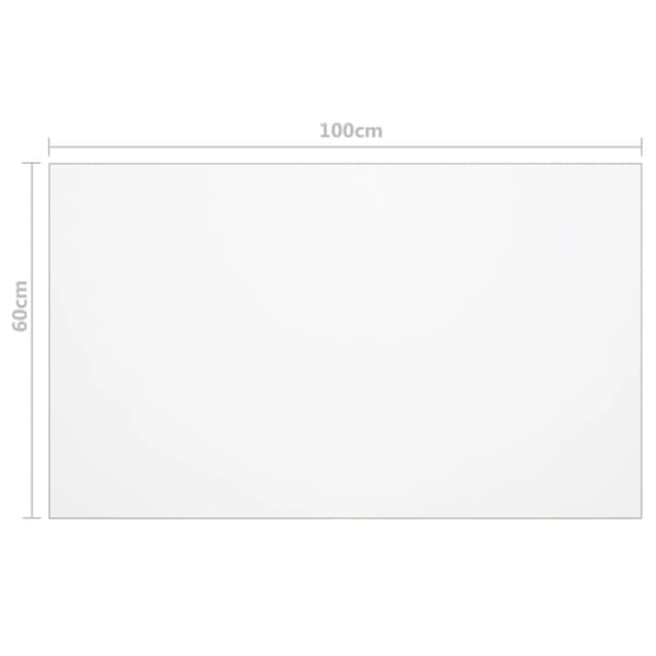 vidaXL Bordsskydd genomskinligt 100x60 cm 2 mm PVC - Bordstillbehör