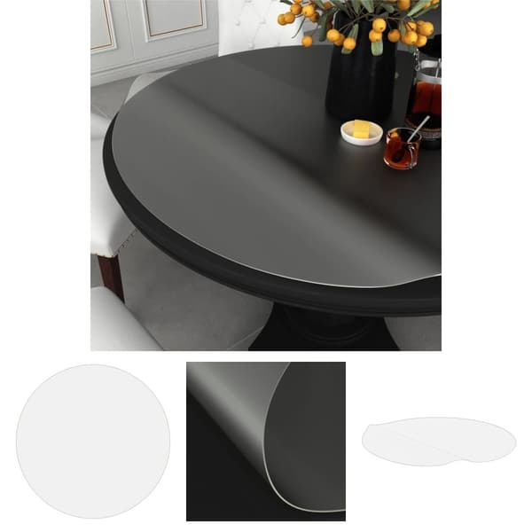 The Living Store Pöytäsuoja matta Ø 120 cm 2 mm PVC - Pöytätarvikkeet