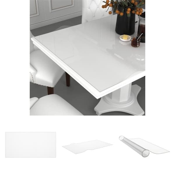 The Living Store bordbeskytter 180x90 cm 1,6 mm PVC transparent - Borde – tilbehør