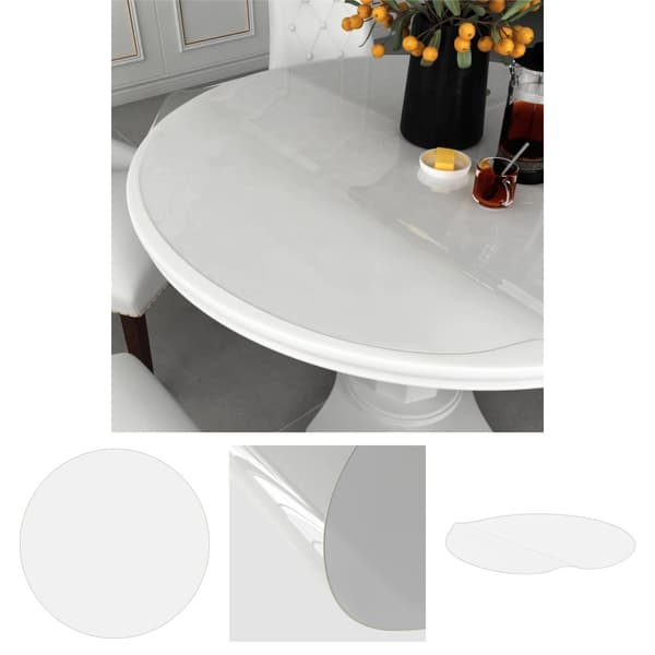 The Living Store Bordsskydd genomskinligt Ø 120 cm 2 mm PVC -  Bordstillbehör