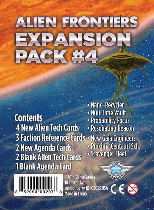 Alien Frontiers: Expansion Pack #4 - Brettspil