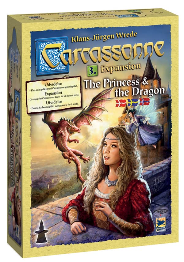 Carcassonne: Exp3 Princess & Dragon (Norsk versjon) - Brettspil
