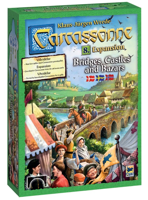 Carcassonne: Exp8 Bridges, Castles & Bazars (Svensk version) - Brädspel