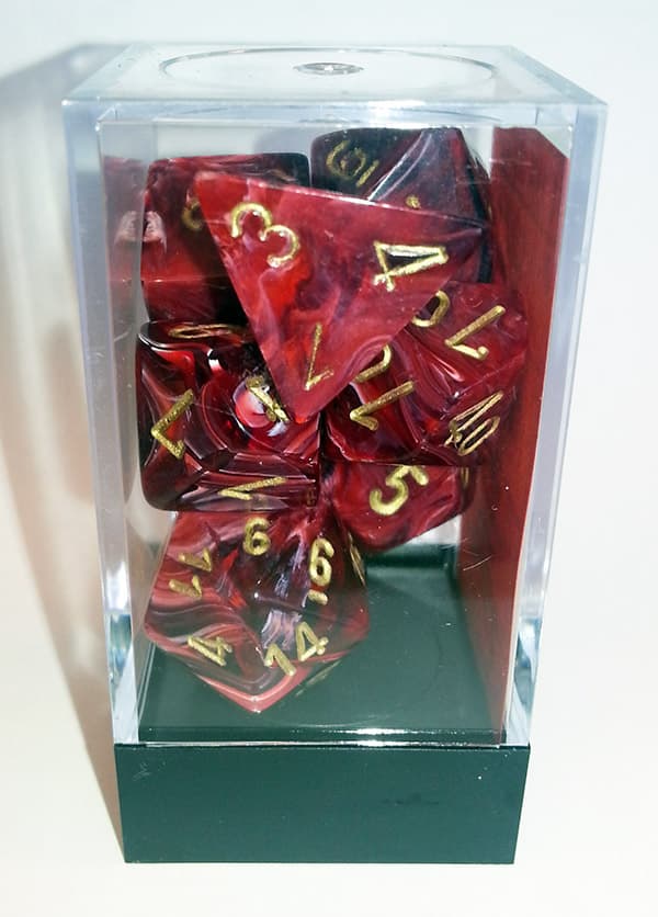 Tärningsset - Vortex Burgundy Gold  (CHX27434) - Brädspel