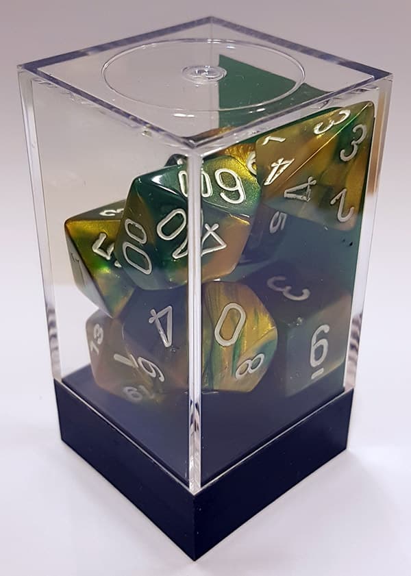 Tärningsset - Gemini Gold-Green (CHX26425) - Brädspel