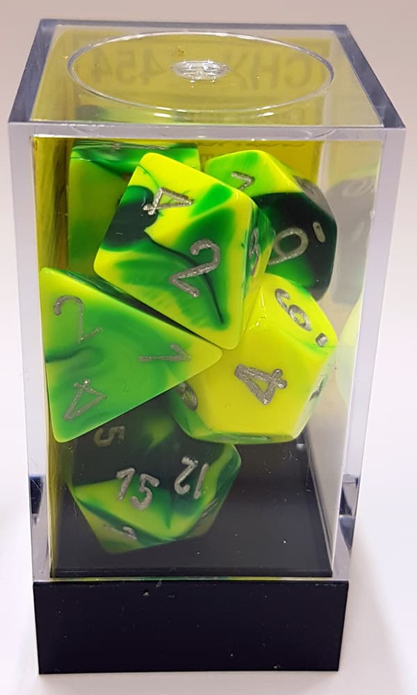 Tärningsset - Gemini Green-Yellow (CHX26454) - Brädspel