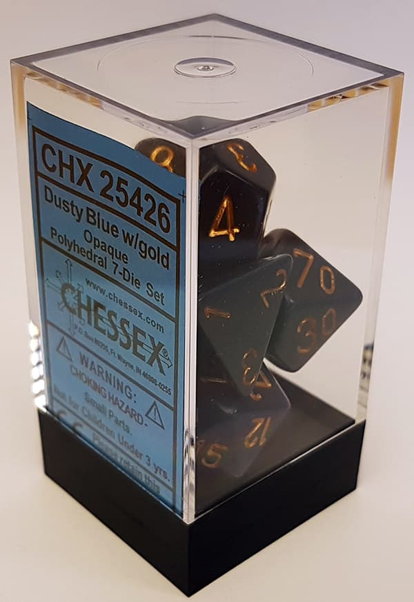 T?rningsset - Dusty Blue Gold (CHX25426) - Brætspil