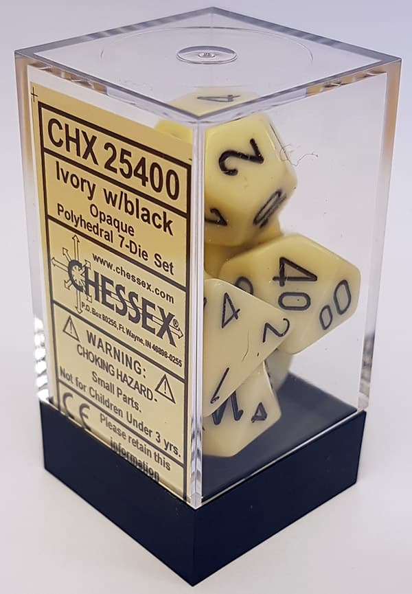 T?rningsset - Ivory Black (CHX25400) - Brætspil