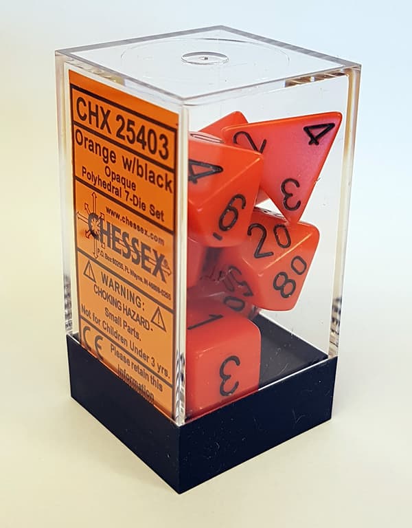 T?rningsset - Orange Black (CHX25403) - Brætspil
