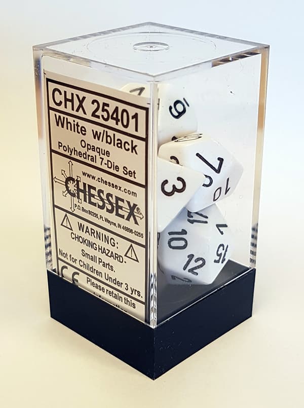 T?rningsset - White Black (CHX25401) - Brætspil