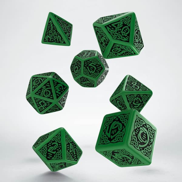 Tärningsset - Celtic Green & black (SCER15) - Brädspel