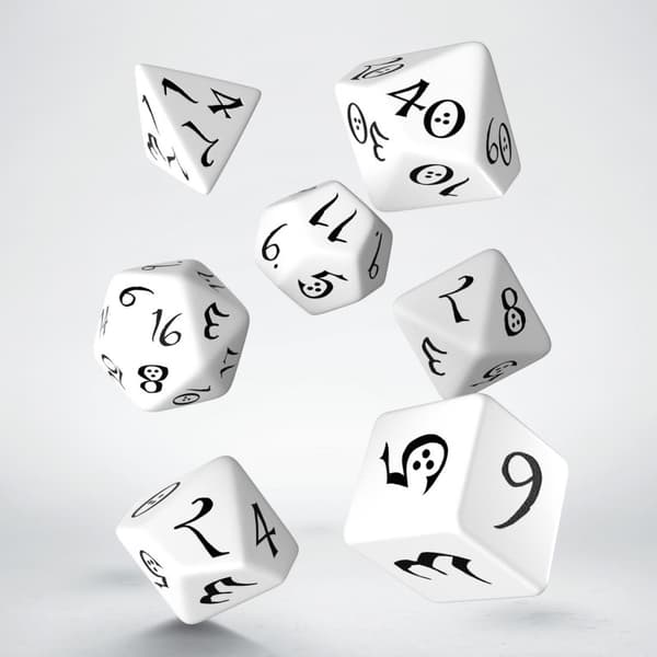 Tärningsset - Classic RPG White & black (SCLE02) - Brädspel