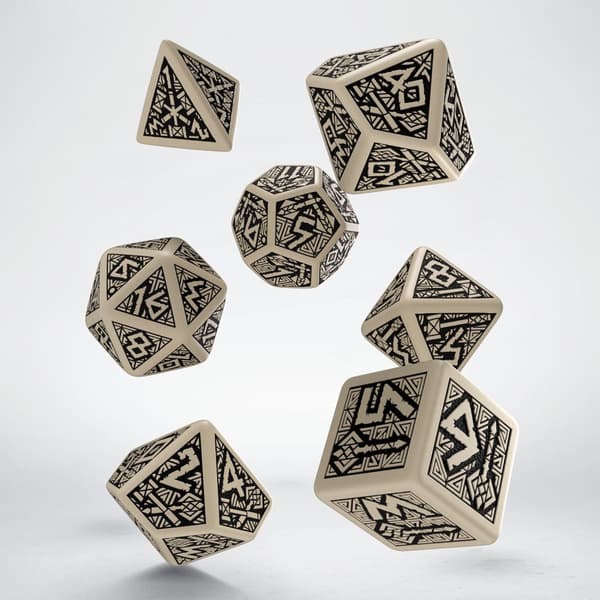 T?rningsset - Dwarven Beige & black (SDWA18) - Brætspil