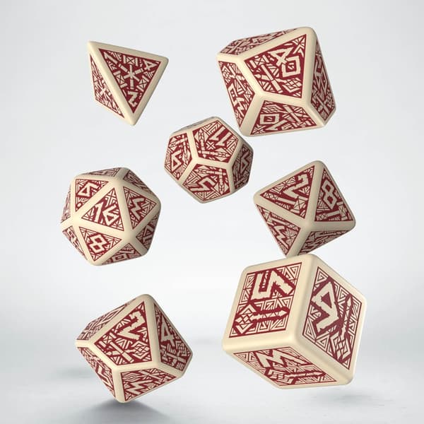 T?rningsset - Dwarven Beige & burgundy (SDWA87) - Brætspil