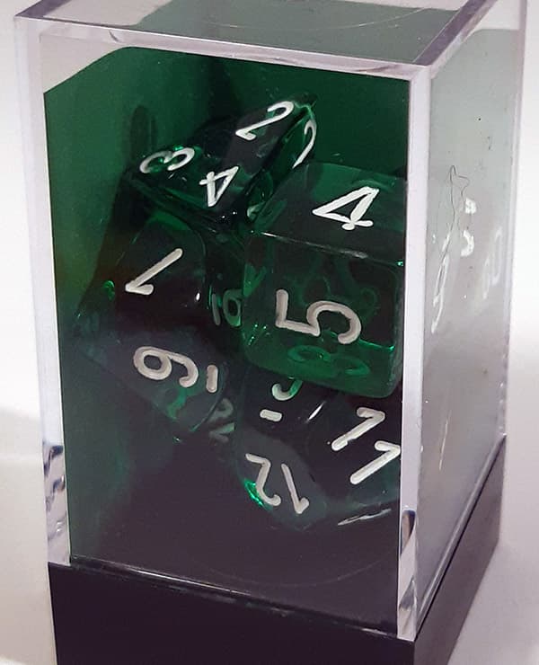 Tärningsset - Translucent Green (CHX23075) - Brädspel