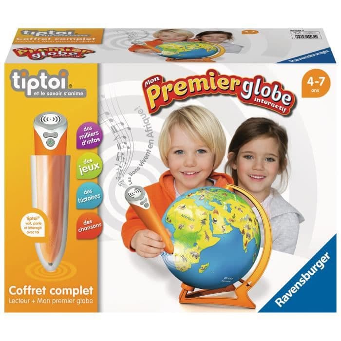 RAVENSBURGER - Komplett uppsättning interaktiv spelare + Min första interaktiva Tiptoi Globe
