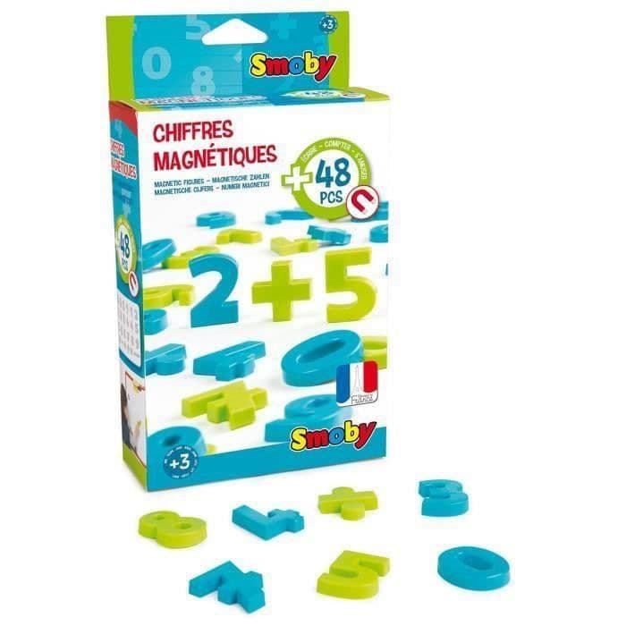 SMOBY 48 Magnetiska siffror Stor bokstäver grön / blå
