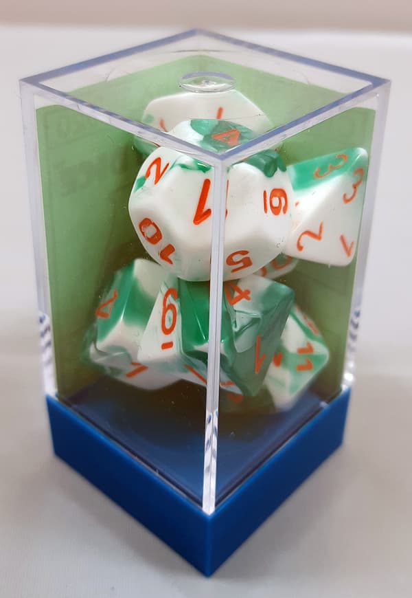 Tärningsset - Gemini Mint Green/White (CHX30020) - Brädspel