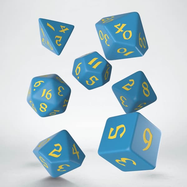 Tärningsset - Classic Runic Blue & yellow (SCLR2E) - Brädspel