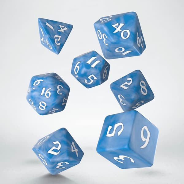 Tärningsset - Classic Runic Glacier & white (SCLR1R) - Brädspel