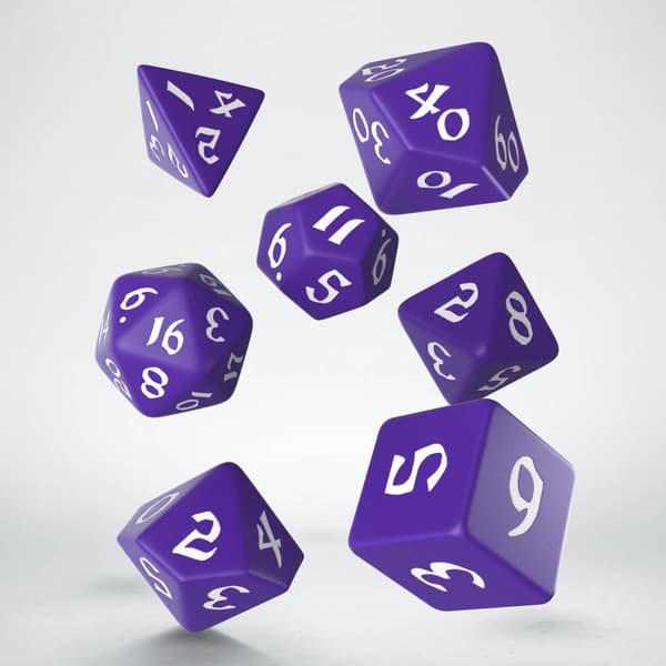 T?rningsset - Classic Runic Purple & white (SCLR2B) - Brætspil
