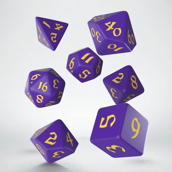 T?rningsset - Classic Runic Purple & yellow (SCLR93) - Brætspil