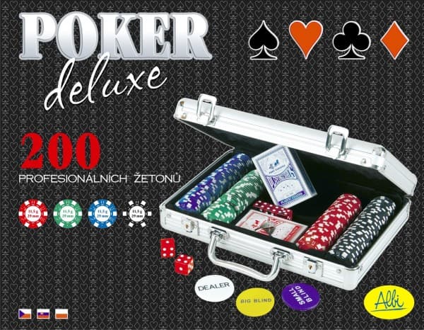 Poker deluxe case 200 chips P50