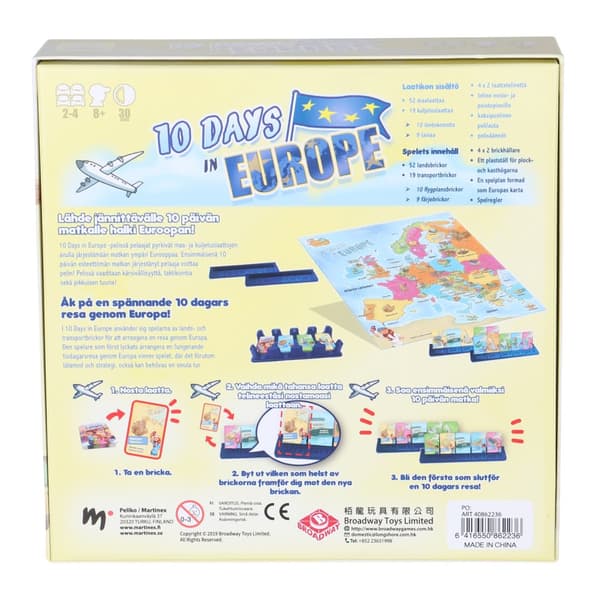 10 Days in Europe, Spel (SE/FI)