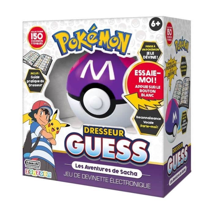 Bandai Pokemon Trainer Guess The Adventures Of Sacha Poke Ball Interaktivt Elektroniskt Spel Talar Franska Cdon