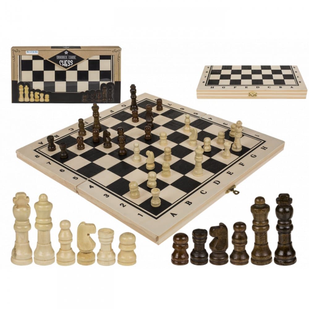 Schack spel i trä 34cm