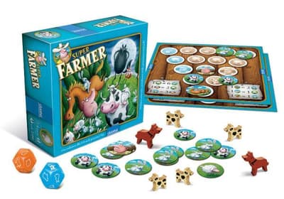 Superfarmer Deluxe drewniane figurki gra 00373 GRANNA