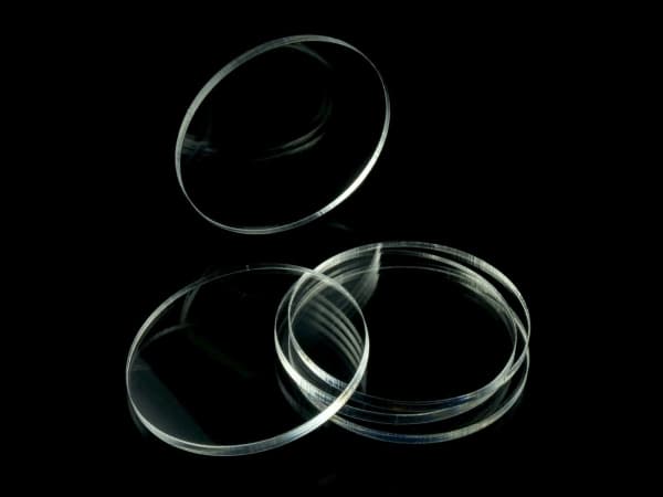 Akrylbaser för figurer - Transparent - Rund 55 mm (5)