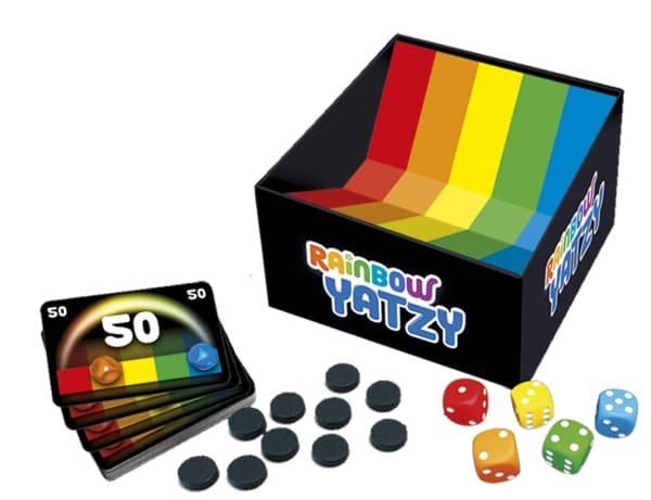 Tactic Rainbow Yatzy, Yatzy, Vuxen och barn, Alla, 6 År, 15 min, 124 mm