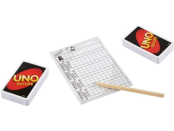 Games UNO Deluxe-kortspel, Kortspel, Kasta kort, 7 År, Familjespel