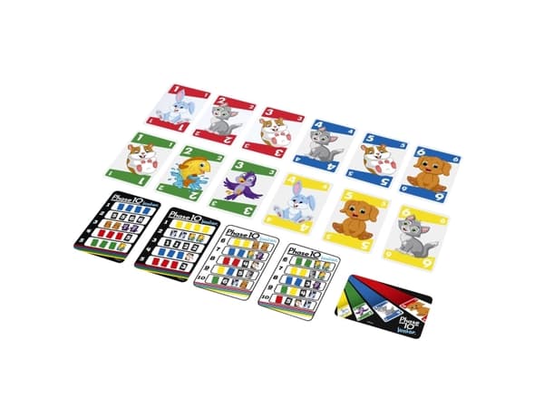 Games Phase 10 Junior, Kortspel, Kasta kort, 4 År, Familjespel