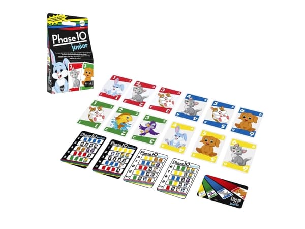 Games Phase 10 Junior, Kortspel, Kasta kort, 4 År, Familjespel