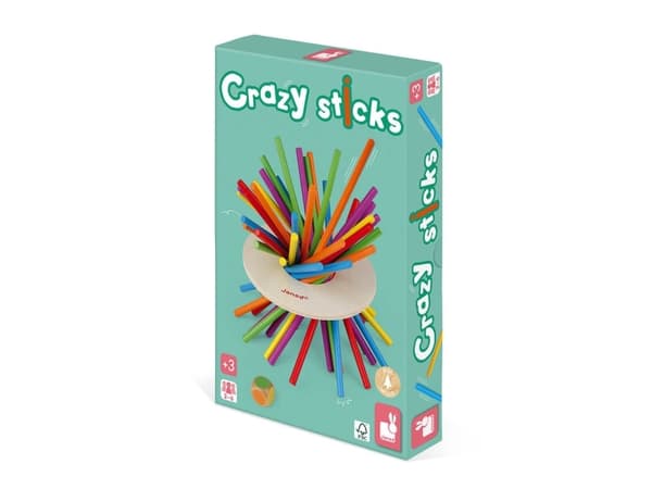 JANOD Game of Skill - Crazy Sticks (wood), Puu, Ranska, 158 mm, 40 mm, 250 mm, 1 kpl