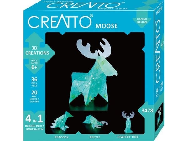 Piatnik Creative Creatto valaisin Luminous Moose and Friends (Hirvi ja ystävät)
